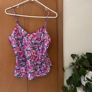 pink & purple Erika Taylor Intimates pansy slip top